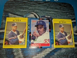 1988 Donruss #174 Ellis Burks Boston Red Sox Rookie NM-MT~ALL 3 CARDS PICTURED🔥 - Picture 1 of 6