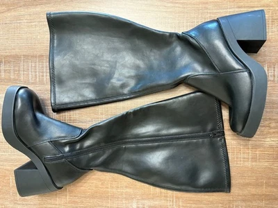 Torrid Stretch Double Platform Boot Black Women’s  Sz  6 - Image 1 of 4