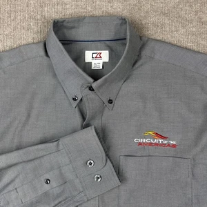 Cutter & Buck Circuit of the Americas Long Sleeve Polo Button Up Size XL - Picture 1 of 10