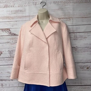 Anne Klein strukturierter einfarbiger Blazer mit Knöpfen Kirschblüten Größe 14 WS-55 neu mit Etikett - Bild 1 von 15