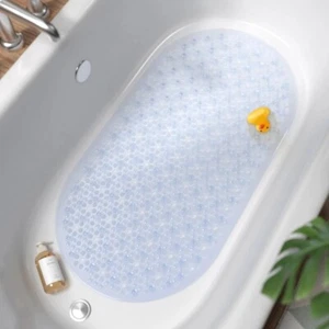 Tappetino Vasca da Bagno Antiscivolo, 27X15 Pollici Tappetino Ovale a Bolla per Bagno, Macchina - Foto 1 di 9