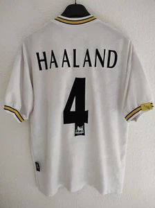 LEEDS UNITED 1997-1998 Haaland 4 camiseta shirt trikot maillot maglia M - Picture 1 of 4