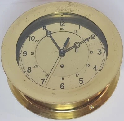 Reloj de Pared CHELSEA De Colección Funcionando Latón Pesado Náutico Marítimo Marina Ojo de Buey Foto 1 de 4