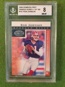 ROB JOHNSON BGS 8 NM-MT 2000 Football Preferred #31 Buffalo Bills NFL QB 1/100