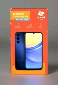 Boost Mobile Prepaid Samsung Galaxy A15 5G 6.5" FHD+ 128GB Blue Prepaid Phone🆕 - Picture 1 of 15