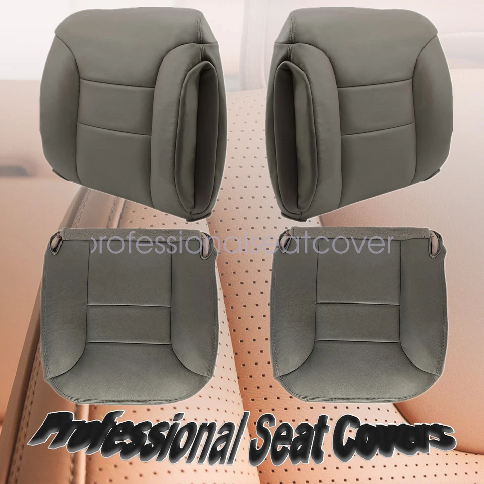 Cubierta de asiento inferior y trasero gris para conductor pasajero Chevy C1500 K1500 1995-1999 Foto 1 de 4