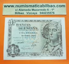1 billete x ESPAÑA 1 PESETA 1948 SC DAMA DE ELCHE Serie D Pick 135 SIN CIRCULAR
