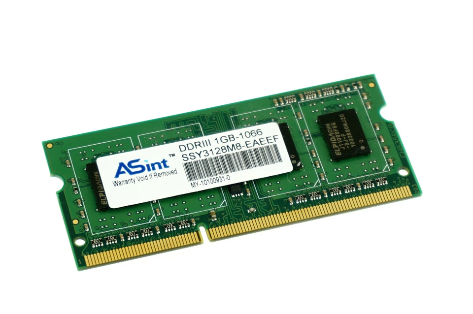 SSY3128M8-EAEEF GENUINE ASINT LAPTOP MEMORY 1GB DDR3 (CA68) - Image 1 of 2