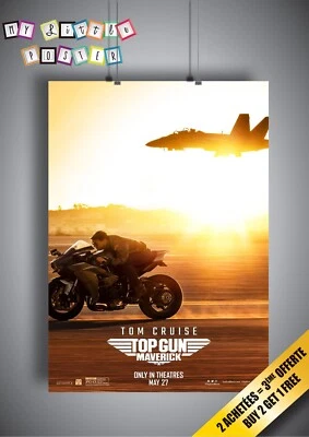 TOP GUN 2 Maverick Poster Cinema Film Tom Cruise A3/A4