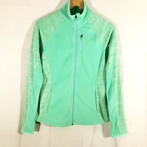 NWT TEK GEAR Size M Mint Green Microfleece Zip Thumbhole Long Sleeve Jacket NEW - Picture 1 of 10