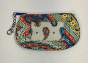 Vera Bradley Clip Zip ID Wallet Marina Paisley - Picture 1 of 6