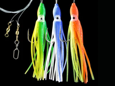 NEU Dega Octopus-Rig 3 Haken 6/0 Meer Salzwasser Rig VERSCHIEDENE FARBEN - Bild 1 von 3