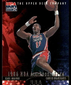 Karl Malone 1996 cubierta superior EE. UU. #9 EE. UU. - Imagen 1 de 2