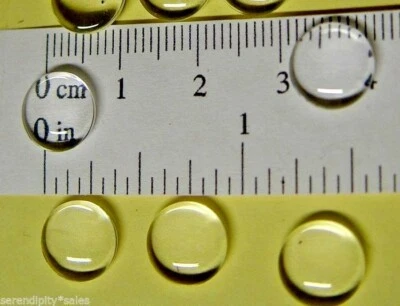 CABUJONES de vidrio transparente cúpula redonda de 10 mm ~ cabinas de cristal ~ aumento ~ lote de 25 Foto 1 de 2