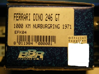 FERRARI DINO 246 GT N°83 RACING CLUB 1000 KM NURBURGRING 1971 KIT  BBR 1/43 - Immagine 1 di 2