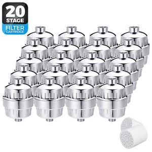 Confezione 1-20 Cartucce di Ricambio Filtro Soffione Doccia 20 Stadi per Addolcitore Acqua Dura - Foto 1 di 27