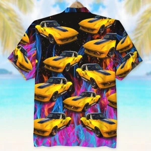 Gift For Muscle Car Lover, Personalized Hawaiian Shirt, Summer Car Custom Hawaii - Picture 1 of 4
