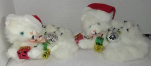 Russ Berrie Stuffed animal KITTY CAT Kitten NIKKI 9" Christmas Decoration U Pick - Picture 1 of 18