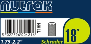18" Kids Bike / Pram Cycle Inner Tube - Schrader 18" x 1.75-2.2"- Straight Valve - Picture 1 of 8