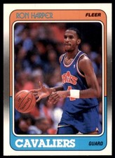1988-89 FLEER RON HARPER CLEVELAND CAVALIERS #23