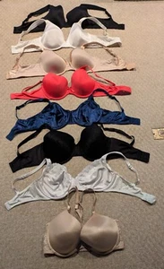 Lot 8 Underwire Bras 38D Maidenform Olga Vanity Fair Vasserette Hanes Her Way #1 - Picture 1 of 3