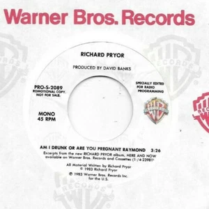 RICHARD PRYOR * 45 * Am I Drunk Or You Pregnant? * PROMO MINT 1983* Stereo Mono  - Picture 1 of 4