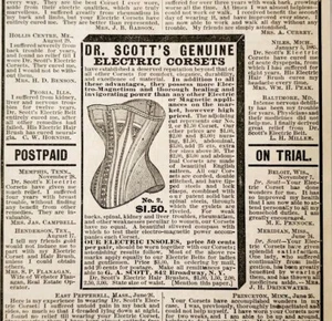 Dr Scott Electric Corset 1885 Advertisement Victorian Ladies Fashion DWLL2 - Picture 1 of 2