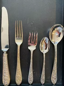 STIEFF STERLING CORSAGE SET FOR 4 SETTINGS 5 PIECES PER BUY 4, 8,OR 12 SETTINGS - Picture 1 of 5