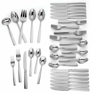 Lenox Talton 77-PC. Flatware Set Service for 12 Stainless 18/10 Shiny New Boxed - Picture 1 of 5