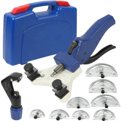 Copper Pipe Bender Ratchet HVAC 90° Tube Bender 8 Dies Set 4/5/6/8/10/12/16mm - Image 1 of 4