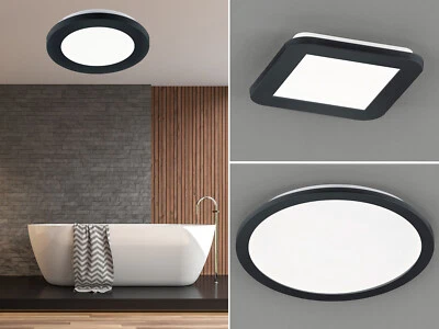 Dimmbare LED Wandlampen fürs Badezimmer schwarze Deckenlampen Gäste WC geeignet - Bild 1 von 4