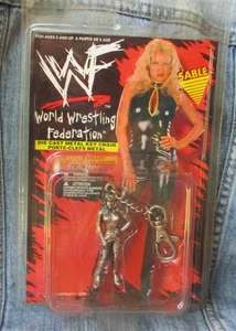 1998 WWF WWE Sable Die Cast Keychain Wrestling Placo Toys BST1 - Picture 1 of 3