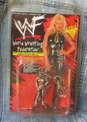 1998 WWF WWE Sable Die Cast Keychain Wrestling Placo Toys BST1 - Image 1 of 3