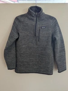 Patagonia Better Sweater 1/4 Zipper Pullover Grey Heather Kids Medium - Picture 1 of 9