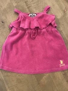 Juicy Couture Frottee Einteiler Kleid Kleinkind Mädchen Gr. 3/6 Monate Schwimmen Überziehen - Bild 1 von 5
