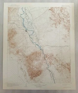 VINTAGE ORIG NEEDLES ARIZONA USGS GEOLIGICAL TOPO TOPOGRAPHICAL MAP 1939 MOHAVE - Picture 1 of 6