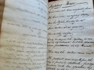 Medicine / Vintage 19th Century Medical Manuscript Notes of Questions Answers - Picture 1 of 8