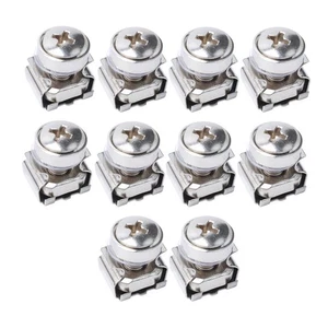 10 Pack Lot - M6 * 20 Pochettes De Montage En Rack Nutes Et Vis Avec Rondelles - - Afbeelding 1 van 7