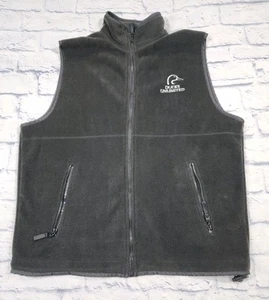 Ducks Unlimited MENS SIZE XL Vest Black Full Zip Fleece Logo Outdoor - Picture 1 of 10