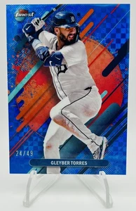2025 Topps Finest Gleyber Torres /49 Blue Checkboard Detroit Tigers🔥🚨🔥🚨 - Picture 1 of 2