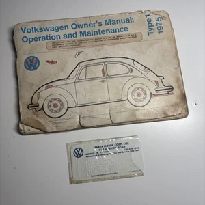 1975 Volkswagen Beetle Type 1 Owner Manual User Guide Book VW-No Back Cover - Picture 1 of 7