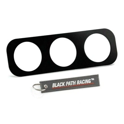 Medidor de tarugo 60mm 3 painéis suporte de pod triplo preto para Nissan 240SX - Imagem 1 de 4