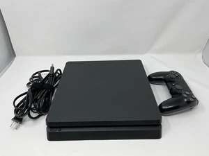Sony PlayStation 4 Slim 1 TB Gaming Console with 1 Controller & Cables Tested - Picture 1 of 11