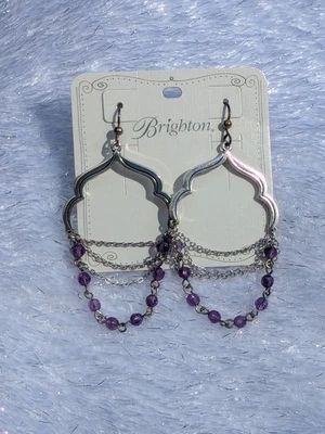 Pendientes de araña colgantes florales BRIGHTON - púrpura - amatista -  Foto 1 de 4