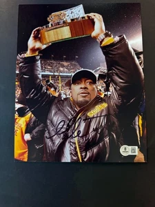 Mike Tomlin Rare ! photo dédicacée signée Steelers entraîneur 8x10 Beckett BAS coa - Photo 1/1