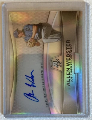 2010 Bowman Platinum Prospect Autographs Refractors #AWE Allen Webster - Image 1 of 2