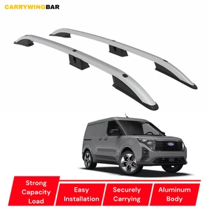 Fit New Ford Courier Van 2024-2025 Aluminium Roof Side Rails Silver Color - Picture 1 of 10