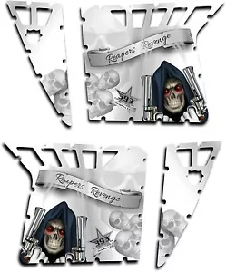 Pro Armor Door Graphics Kit Polaris RZR XP 900 08-14 RZR S Grim Reaper White - Bild 1 von 1