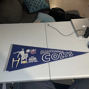 VINTAGE 1969 Baltimore Colts Super Bowl 3 Pennant - Picture 1 of 8
