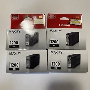 4 Pk Canon PGI-1200 Pigment Black Ink Compatible MB2120, MB2720, MB2020, MB2320  - Picture 1 of 6